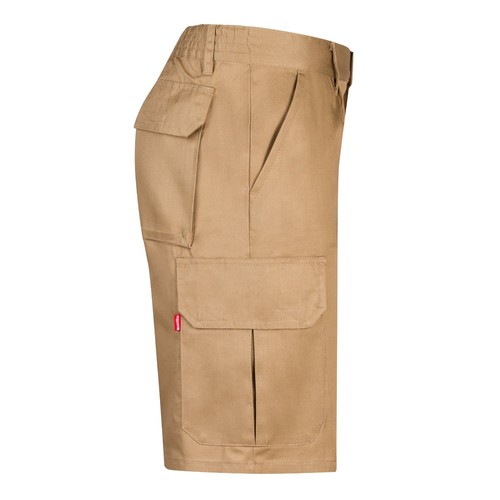 VL CHIONE. Bermudas en sarga multibolsillos (200g/m²), en algodón (35%) y poliéster (65%)