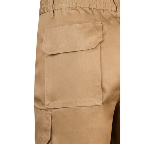 VL CHIONE. Bermudas en sarga multibolsillos (200g/m²), en algodón (35%) y poliéster (65%)