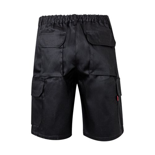 black VL CHIONE. Bermudas en sarga multibolsillos (200g/m²), en algodón (35%) y poliéster (65%)