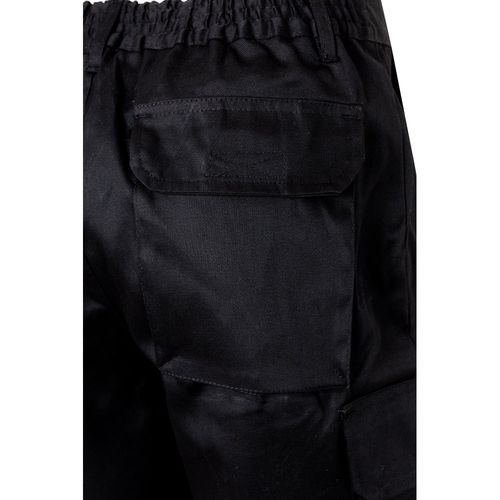 black VL CHIONE. Bermudas en sarga multibolsillos (200g/m²), en algodón (35%) y poliéster (65%)