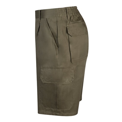 VL CHIONE. Bermudas en sarga multibolsillos (200g/m²), en algodón (35%) y poliéster (65%)