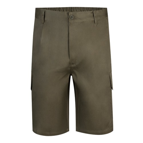 VL CHIONE. Bermudas en sarga multibolsillos (200g/m²), en algodón (35%) y poliéster (65%)