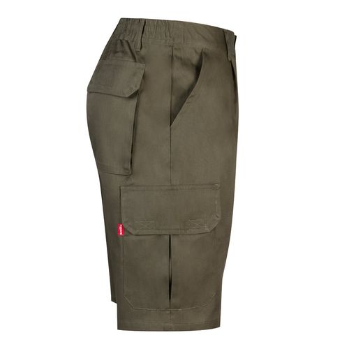 VL CHIONE. Bermudas en sarga multibolsillos (200g/m²), en algodón (35%) y poliéster (65%)