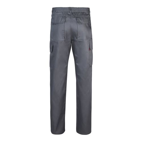 gray VL MABON. Pantalón multibolsillos de sarga (200g/m²), en algodón (35%) y poliéster (65%)