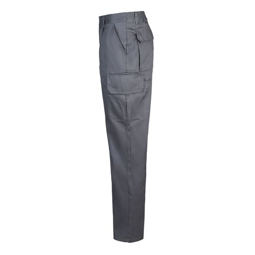 gray VL MABON. Pantalón multibolsillos de sarga (200g/m²), en algodón (35%) y poliéster (65%)