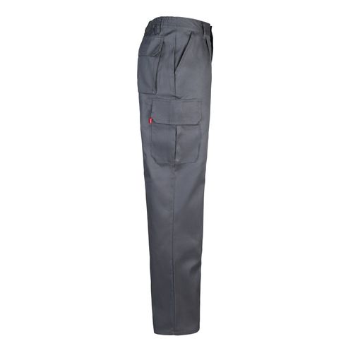 gray VL MABON. Pantalón multibolsillos de sarga (200g/m²), en algodón (35%) y poliéster (65%)