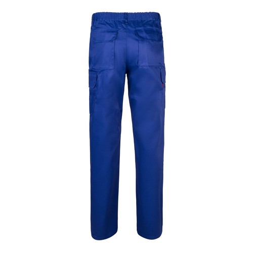 azulón VL MABON. Pantalón multibolsillos de sarga (200g/m²), en algodón (35%) y poliéster (65%)