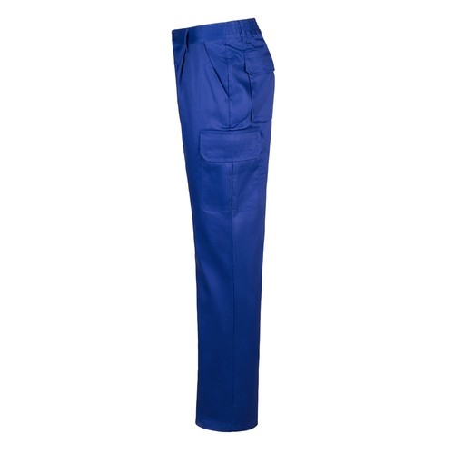 azulón VL MABON. Pantalón multibolsillos de sarga (200g/m²), en algodón (35%) y poliéster (65%)