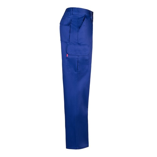 azulón VL MABON. Pantalón multibolsillos de sarga (200g/m²), en algodón (35%) y poliéster (65%)