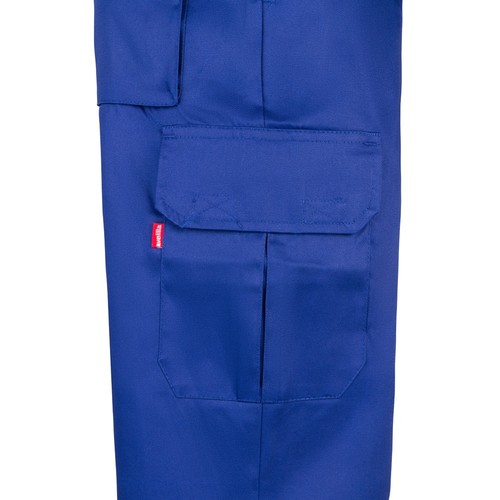 azulón VL MABON. Pantalón multibolsillos de sarga (200g/m²), en algodón (35%) y poliéster (65%)