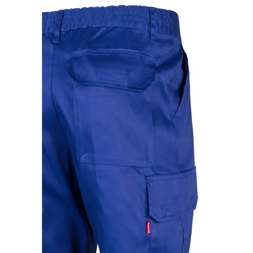 azulón VL MABON. Pantalón multibolsillos de sarga (200g/m²), en algodón (35%) y poliéster (65%)