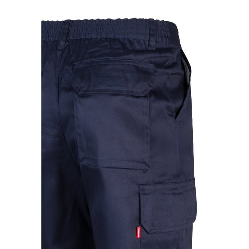azul marino VL MABON. Pantalón multibolsillos de sarga (200g/m²), en algodón (35%) y poliéster (65%)