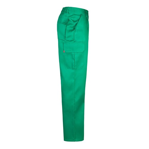 green VL MABON. Pantalón multibolsillos de sarga (200g/m²), en algodón (35%) y poliéster (65%)