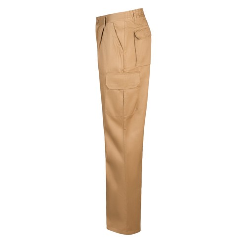 natural VL MABON. Pantalón multibolsillos de sarga (200g/m²), en algodón (35%) y poliéster (65%)