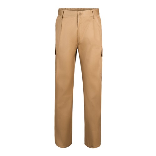 natural VL MABON. Pantalón multibolsillos de sarga (200g/m²), en algodón (35%) y poliéster (65%)