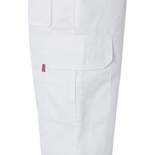 white VL MABON. Pantalón multibolsillos de sarga (200g/m²), en algodón (35%) y poliéster (65%)