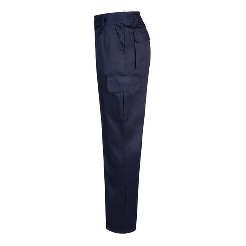 azul marino VL MABON. Pantalón multibolsillos de sarga (200g/m²), en algodón (35%) y poliéster (65%)