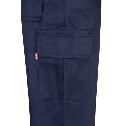 azul marino VL MABON. Pantalón multibolsillos de sarga (200g/m²), en algodón (35%) y poliéster (65%)