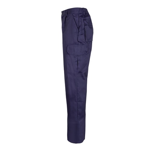 blue VL MABON. Pantalón multibolsillos de sarga (200g/m²), en algodón (35%) y poliéster (65%)