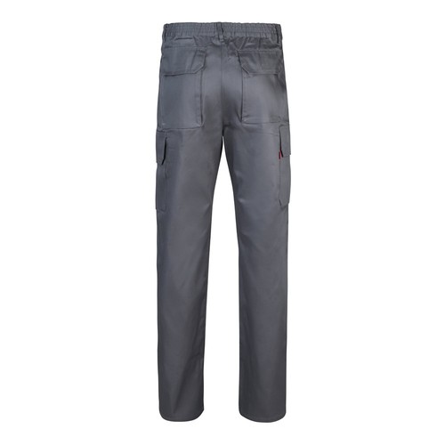gray VL MABON. Pantalón multibolsillos de sarga (200g/m²), en algodón (35%) y poliéster (65%)