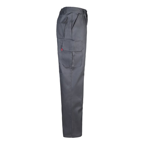 gray VL MABON. Pantalón multibolsillos de sarga (200g/m²), en algodón (35%) y poliéster (65%)