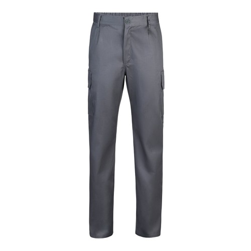 gray VL MABON. Pantalón multibolsillos de sarga (200g/m²), en algodón (35%) y poliéster (65%)