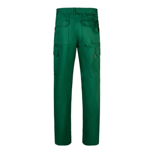 verde oscuro VL MABON. Pantalón multibolsillos de sarga (200g/m²), en algodón (35%) y poliéster (65%)