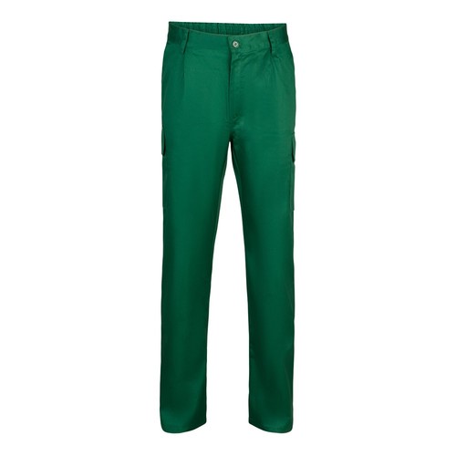 verde oscuro VL MABON. Pantalón multibolsillos de sarga (200g/m²), en algodón (35%) y poliéster (65%)