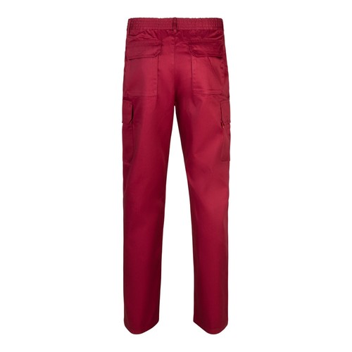 burdeos VL MABON. Pantalón multibolsillos de sarga (200g/m²), en algodón (35%) y poliéster (65%)