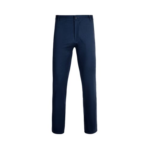 azul marino VL VISHNU. Pantalón chino unisex elástico (260g/m²), en algodón (98%) y elastano (2%)
