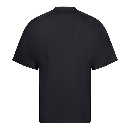 black VL DURGA. Chaqueta de cocina de manga corta en popelina (110 g/m²) de algodón (35%) y poliéster (65%)