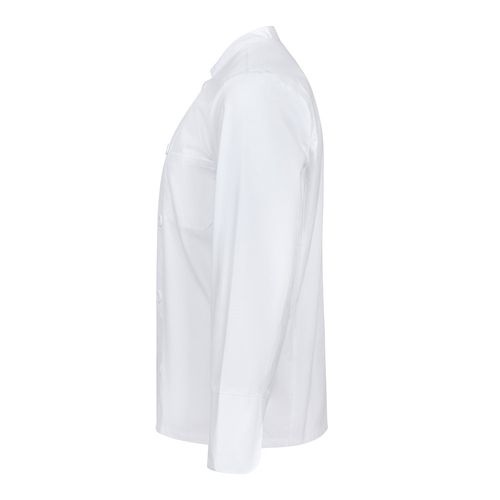white VL KALI. Chaqueta de cocina de manga larga (175g/m²), en algodón (35%) y poliéster (65%)