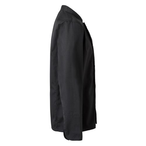 black VL KALI. Chaqueta de cocina de manga larga (175g/m²), en algodón (35%) y poliéster (65%)