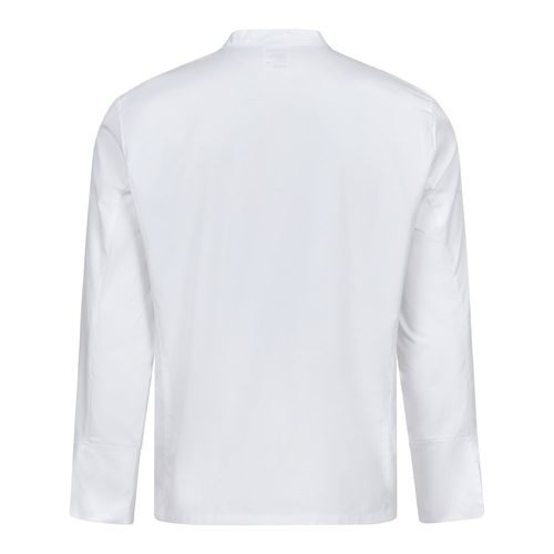 white VL KALI. Chaqueta de cocina de manga larga (175g/m²), en algodón (35%) y poliéster (65%)