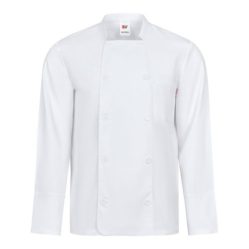 VL KALI. Chaqueta de cocina de manga larga (175g/m²), en algodón (35%) y poliéster (65%)