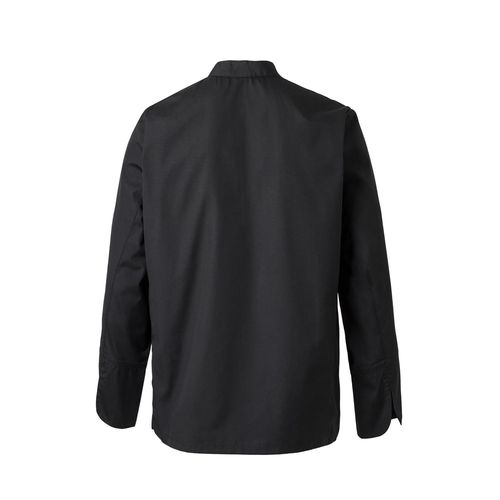 black VL KALI. Chaqueta de cocina de manga larga (175g/m²), en algodón (35%) y poliéster (65%)