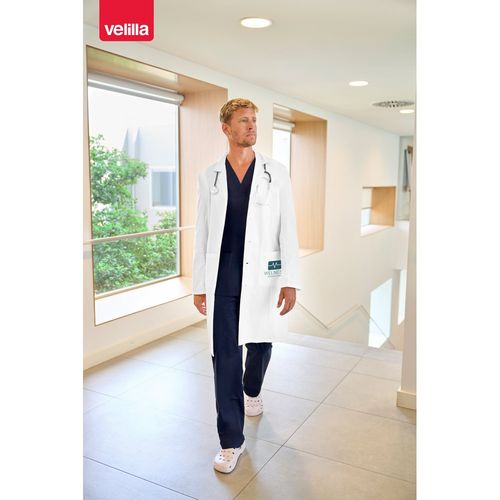 white VL OGUN. Blusa de sarga (180g/m²), en algodón (20%) y poliéster (80%)