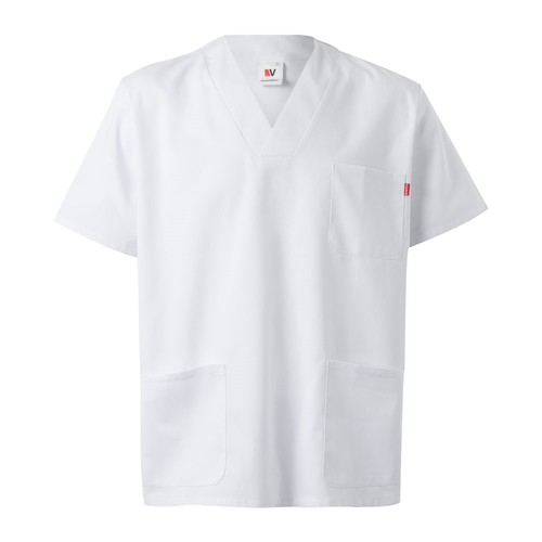 VL TLALOC. Twill tunic (190g/m²) with short sleeves, in polyester (65%) and cotton (35%)