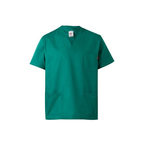 green VL ILLAPA. Túnica de sarga (190g/m²) con manga corta, en poliéster (65%) y algodón (35%)