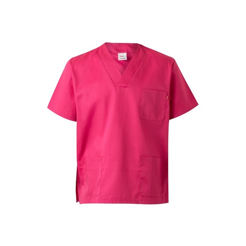 pink VL ILLAPA. Túnica de sarga (190g/m²) con manga corta, en poliéster (65%) y algodón (35%)