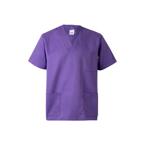 lila VL ILLAPA. Túnica de sarga (190g/m²) con manga corta, en poliéster (65%) y algodón (35%)