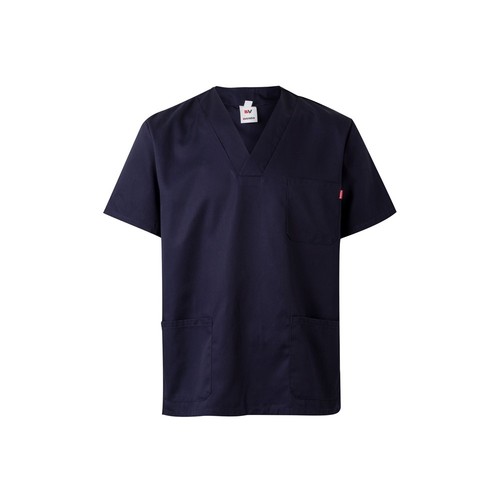 blue VL ILLAPA. Túnica de sarga (190g/m²) con manga corta, en poliéster (65%) y algodón (35%)