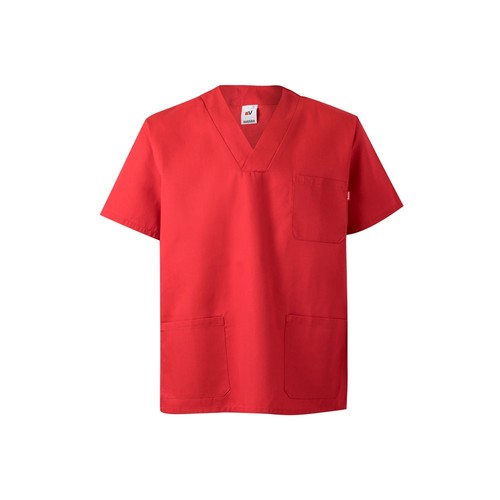 red VL ILLAPA. Túnica de sarga (190g/m²) con manga corta, en poliéster (65%) y algodón (35%)