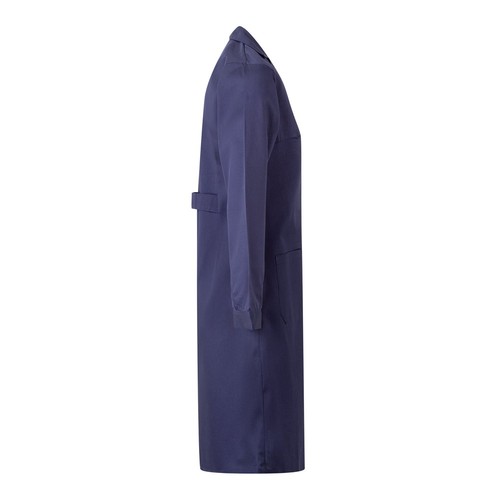 blue VL RAMA. Bata de manga larga en sarga (175g/m²), en sarga de algodón (35%) y poliéster (65%)