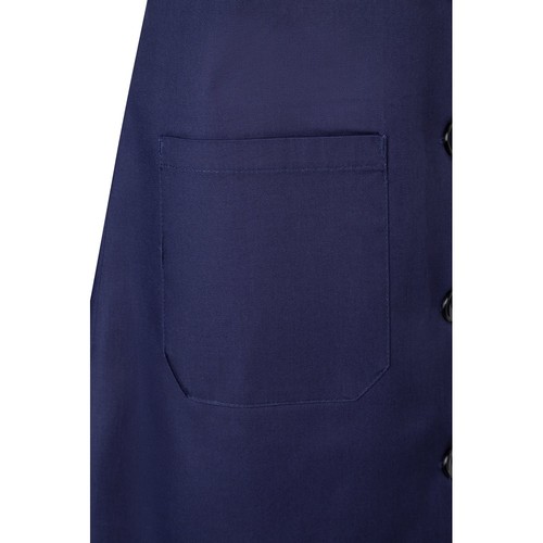 blue VL RAMA. Bata de manga larga en sarga (175g/m²), en sarga de algodón (35%) y poliéster (65%)