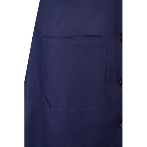 blue VL RAMA. Bata de manga larga en sarga (175g/m²), en sarga de algodón (35%) y poliéster (65%)