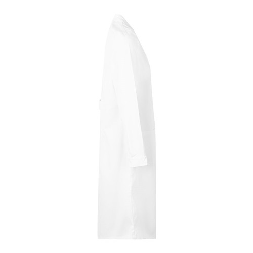 white VL RAMA. Bata de manga larga en sarga (175g/m²), en sarga de algodón (35%) y poliéster (65%)