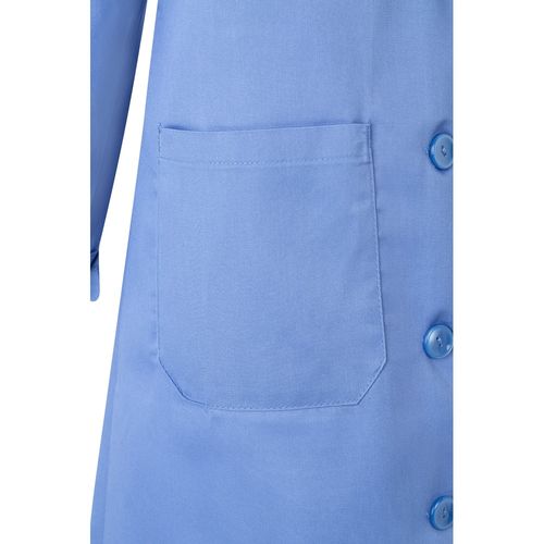 azul / blanco pastel VL RAMA. Bata de manga larga en sarga (175g/m²), en sarga de algodón (35%) y poliéster (65%)