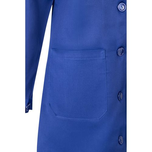 azulón VL RAMA. Bata de manga larga en sarga (175g/m²), en sarga de algodón (35%) y poliéster (65%)