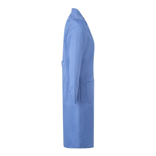 azul / blanco pastel VL RAMA. Bata de manga larga en sarga (175g/m²), en sarga de algodón (35%) y poliéster (65%)